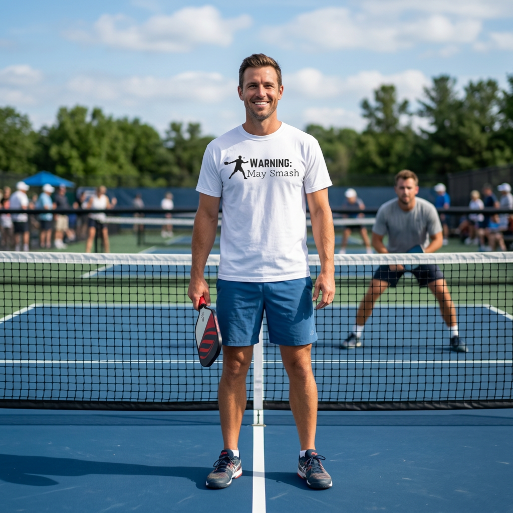 Warning: May Smash T-Shirt — Funny Pickleball tee shirt