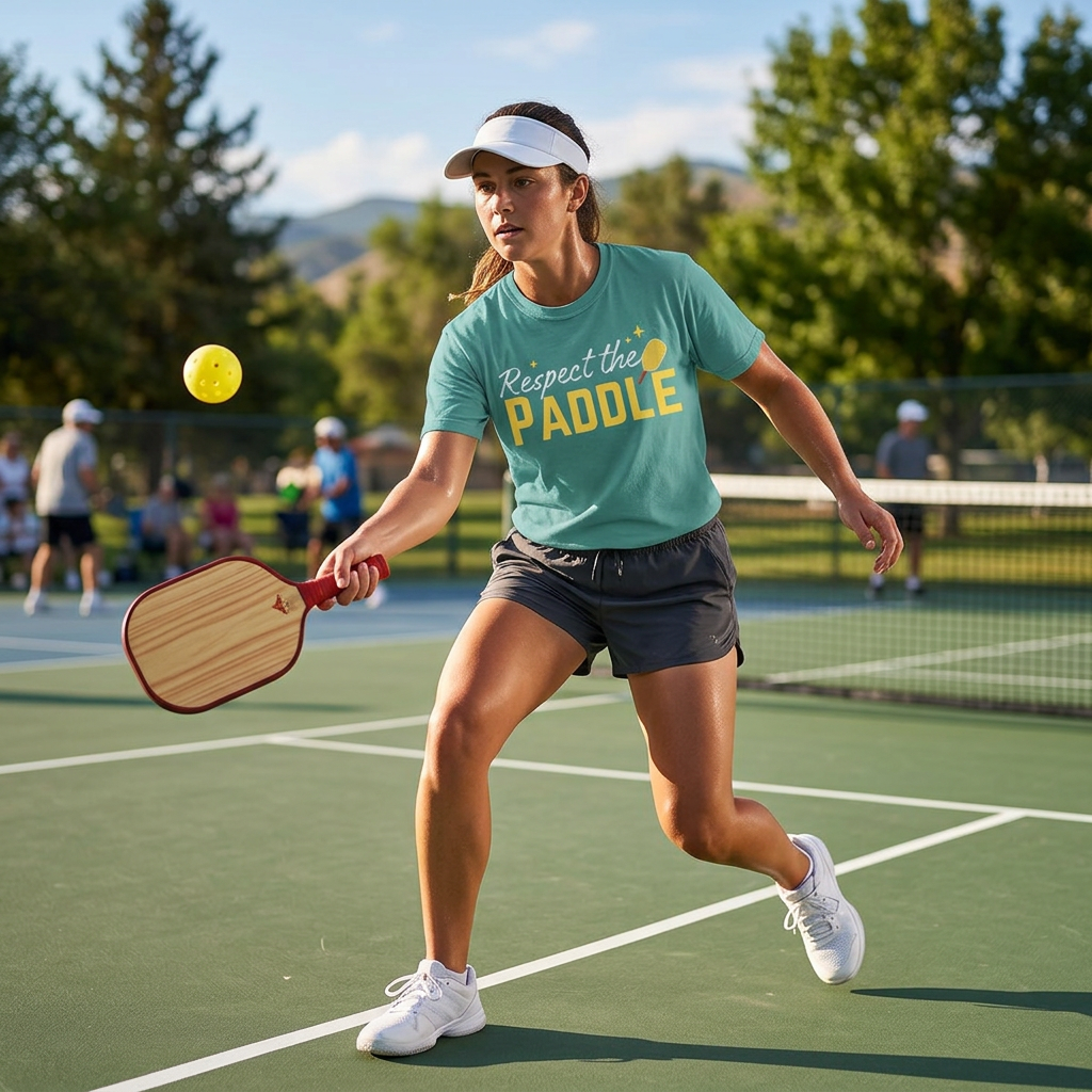 Respect the Paddle T-Shirt — Pickleball paddle