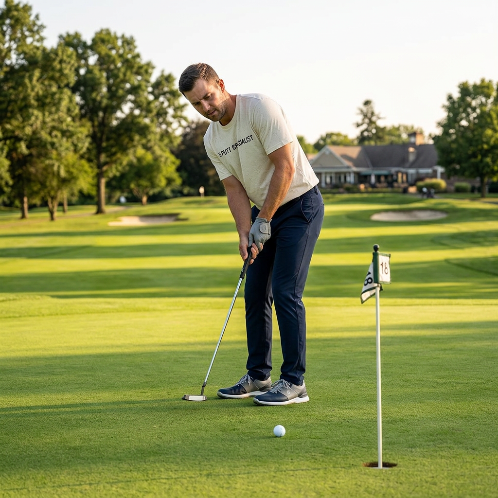 Golf T-Shirt — "3 Putt Specialist" Minimalist Funny Golfing Tee