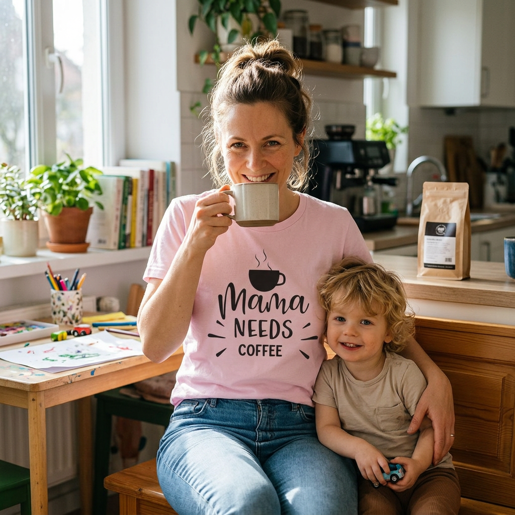 Mama Needs Coffee T-Shirt — Funny Mom Coffee Tee