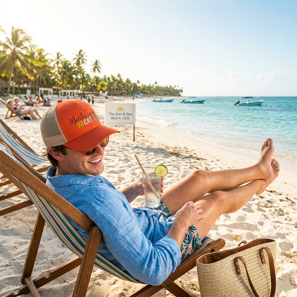 Mentally on Vacation Snapback Trucker Cap