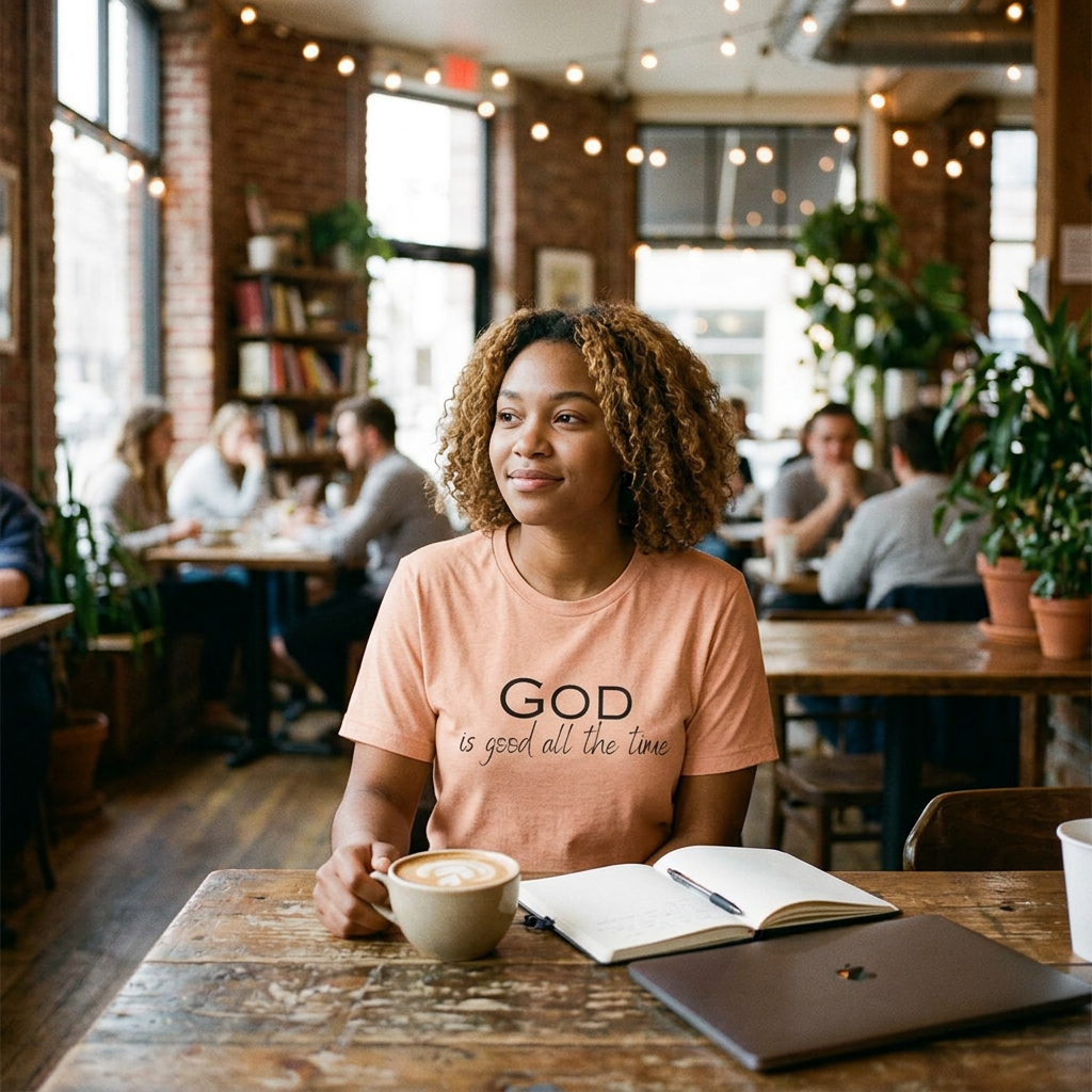 Christian Tee — "God is Good All the Time" Inspirational Shirt