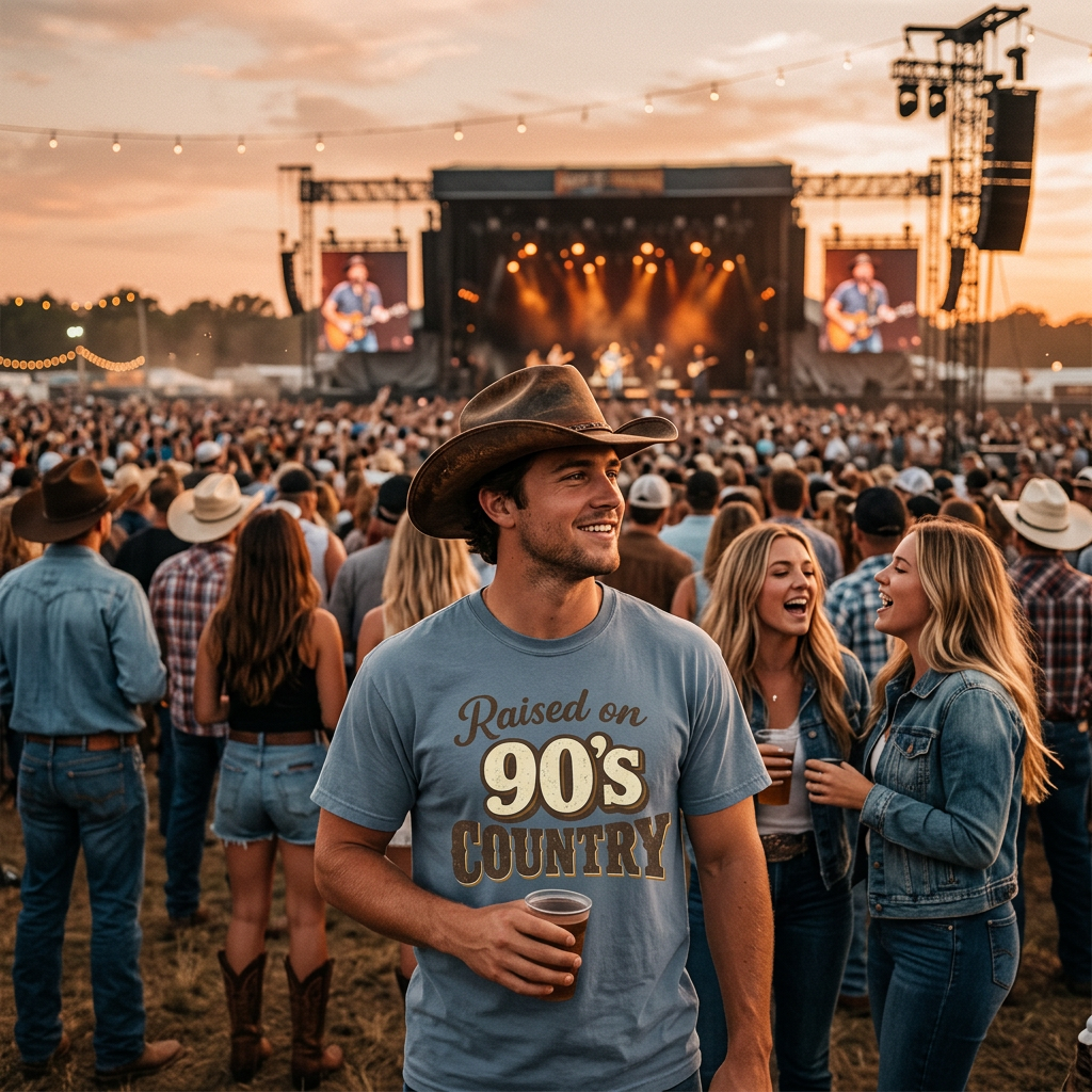 Raised on 90's Country T-Shirt — Retro Country Music Tee