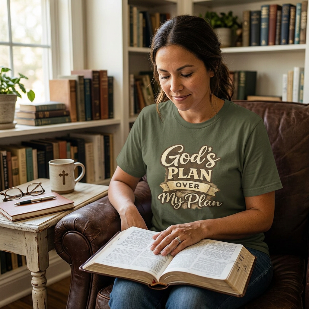 God's Plan Over My Plan T-Shirt — Inspirational Christian Faith Tee