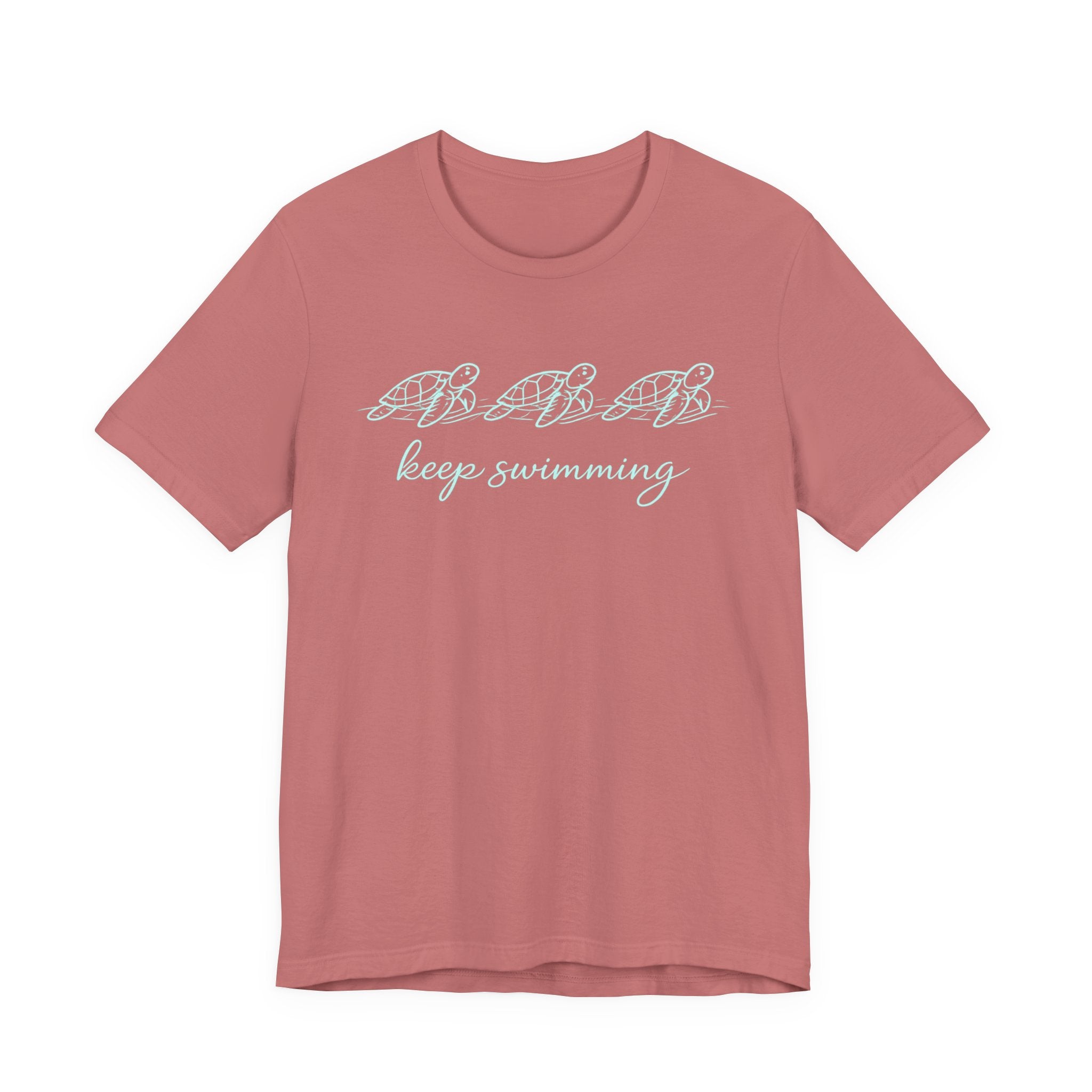 Keep Swimming T‑Shirt — Motivational Script Tee