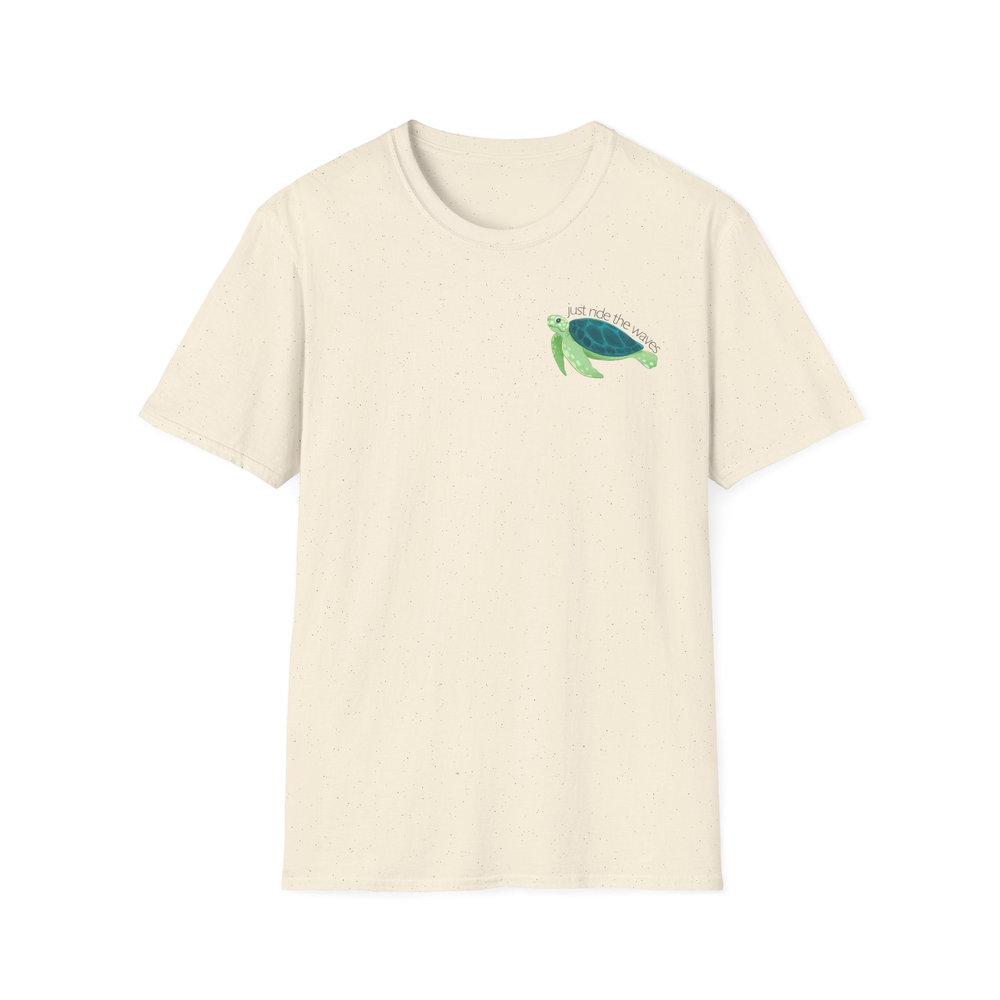 Sea Turtle T-Shirt — "Just Ride the Waves" Relaxed Coastal Tee