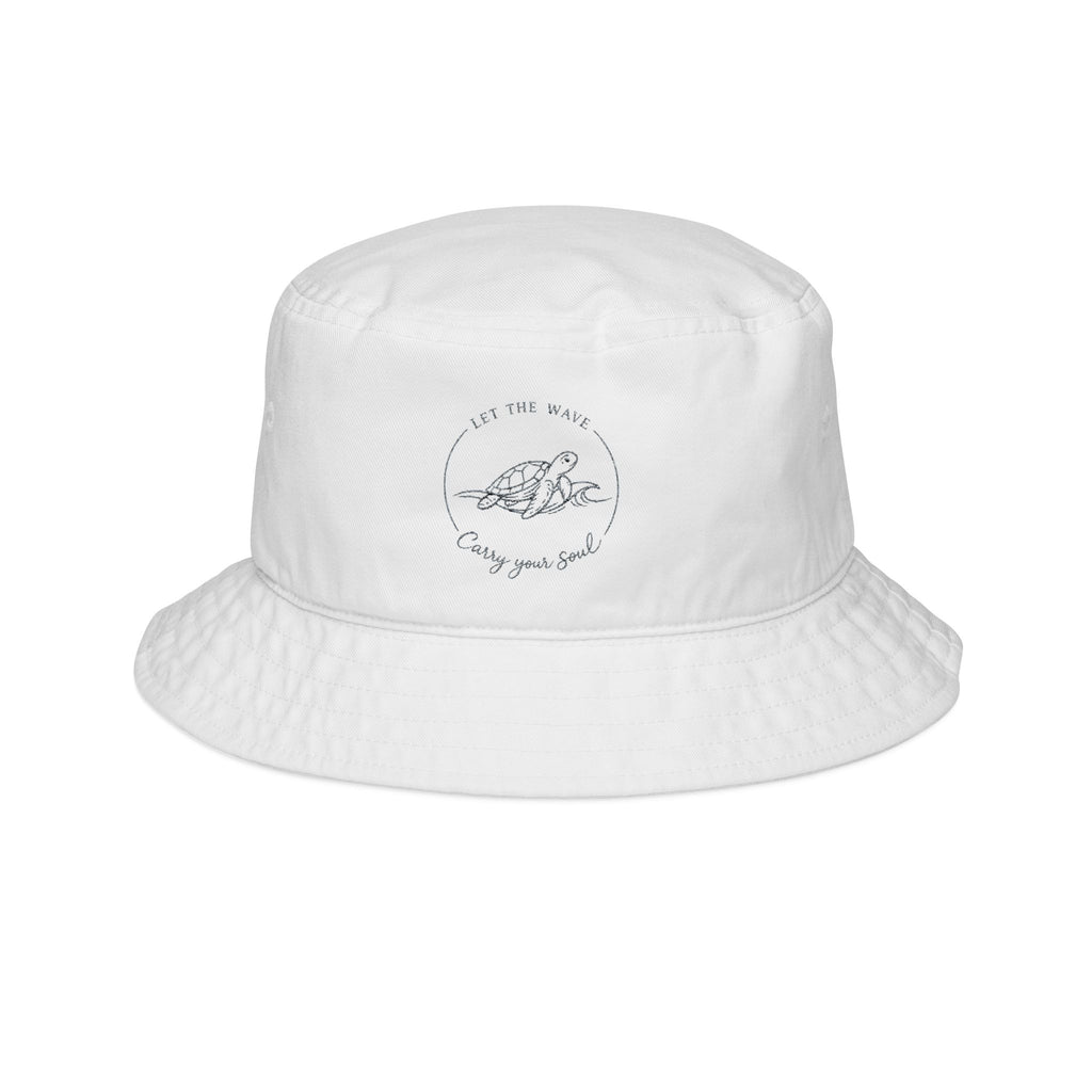 Embroidered "Carry Your Soul" Cloud Bucket Hat — Minimal Cute Streetwear