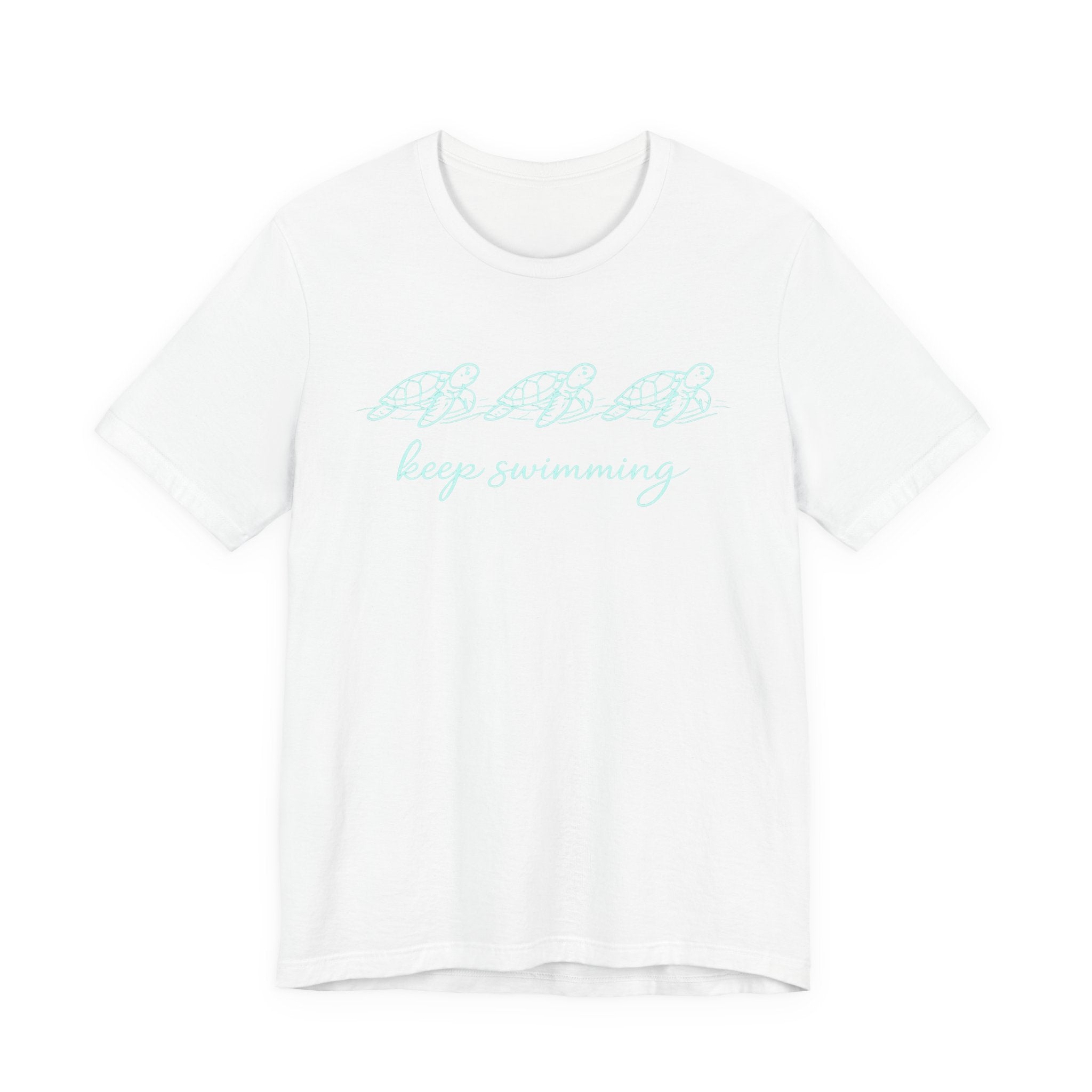 Keep Swimming T‑Shirt — Motivational Script Tee