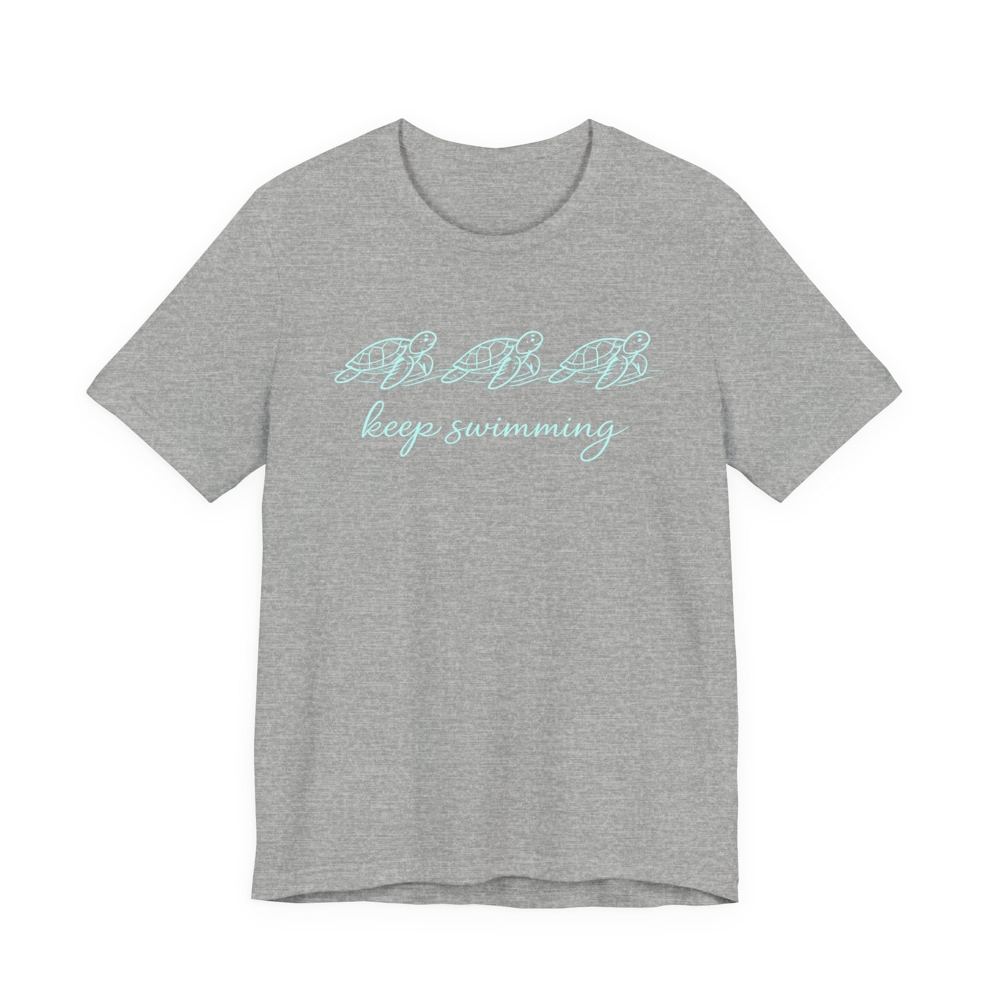 Keep Swimming T‑Shirt — Motivational Script Tee