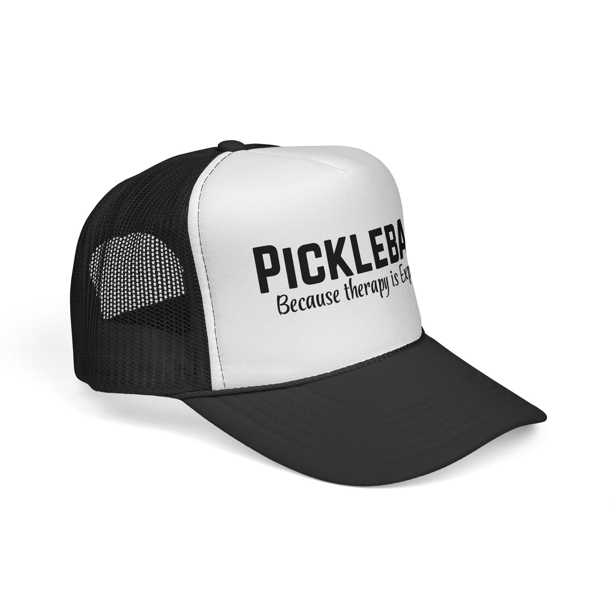 Pickleball Trucker Hat - "Because Therapy Is Expensive" Mesh Cap