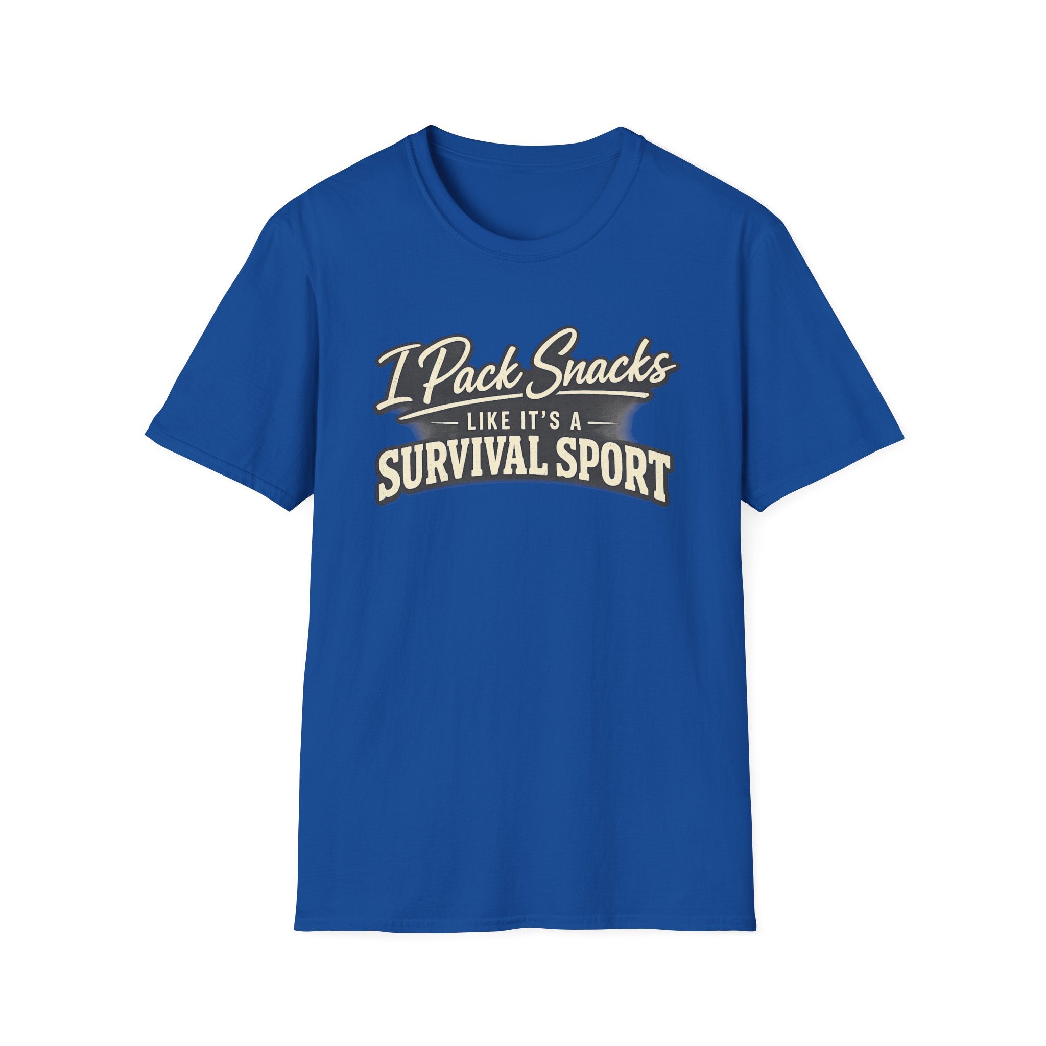 I Pack Snacks Like It’s a Survival Sport T-Shirt — Funny travel ball mom Graphic Tee