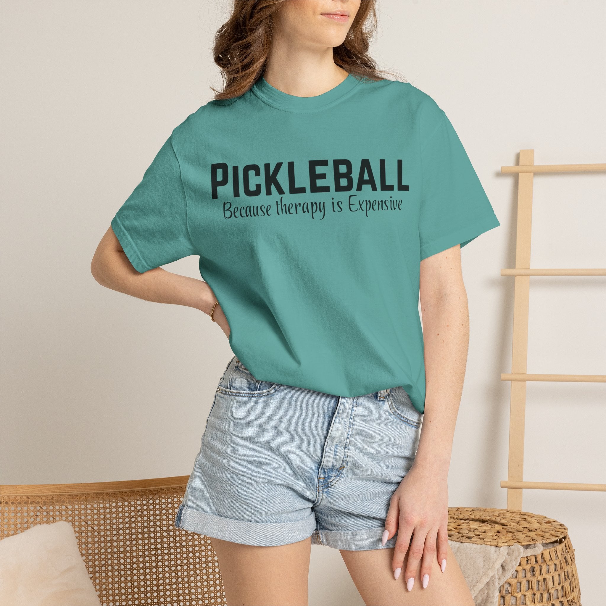 Pickleball T-Shirt — "Pickleball Because Therapy Is Expensive" Funny Athletic Tee
