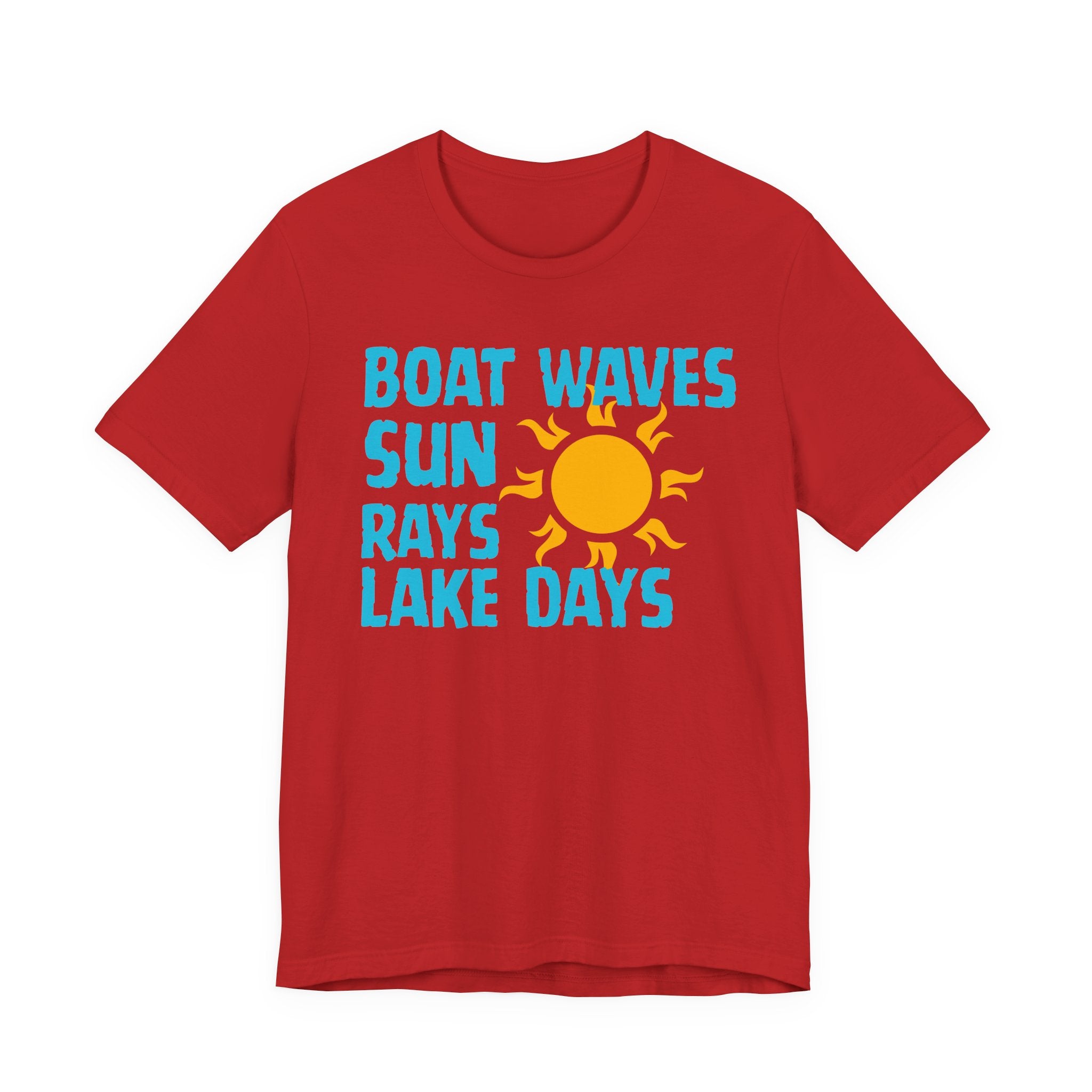 Boat Waves Sun Rays Lake Days T-Shirt — Summer Lake Life Tee
