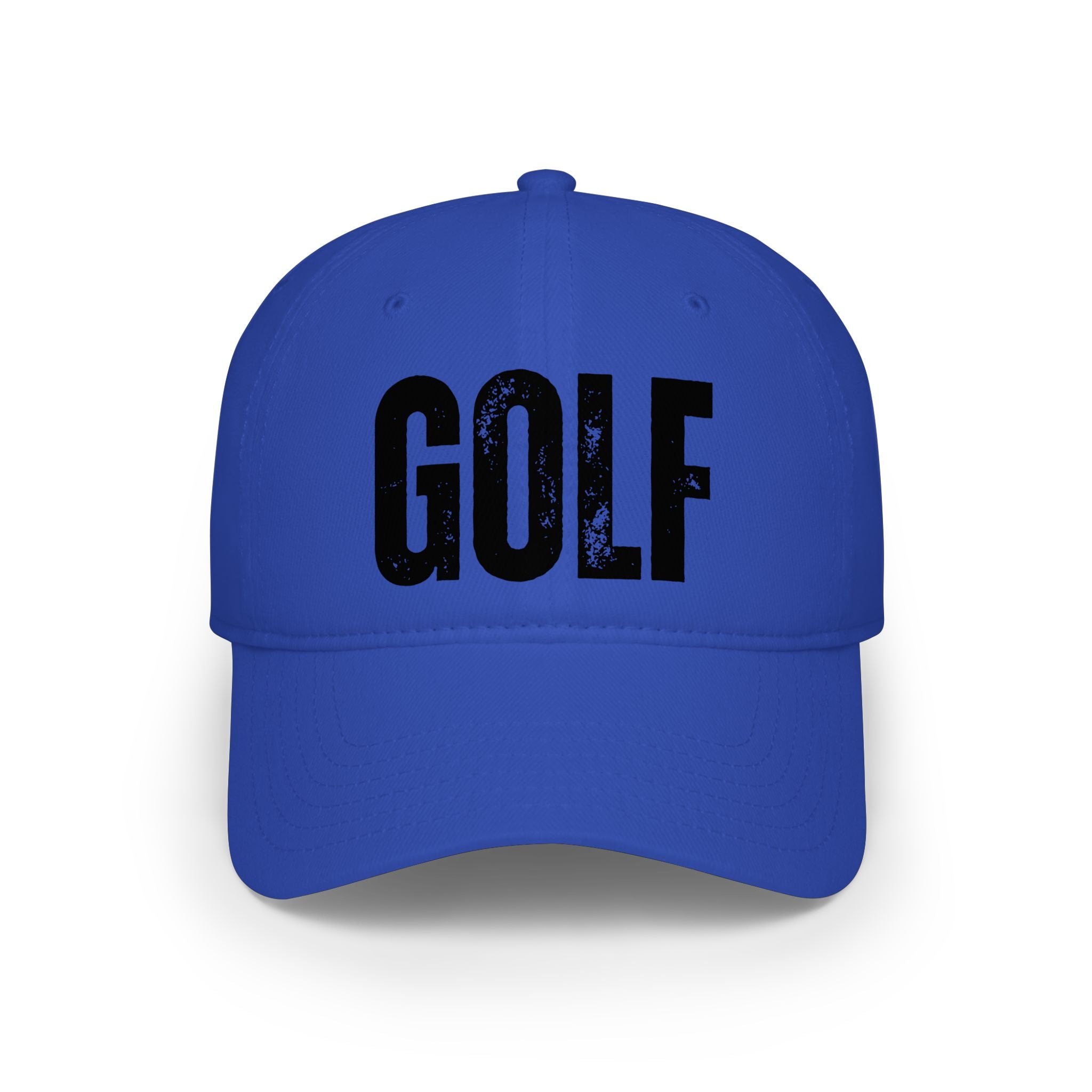 Golf Low Profile Cap — Distressed Text Golf Hat