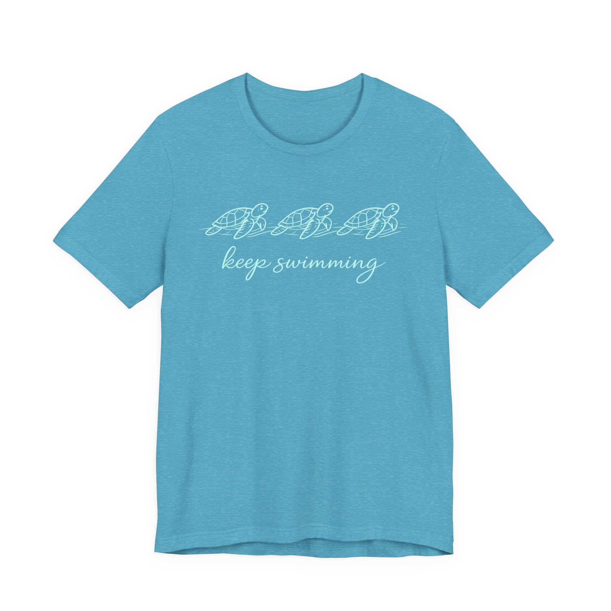 Keep Swimming T‑Shirt — Motivational Script Tee