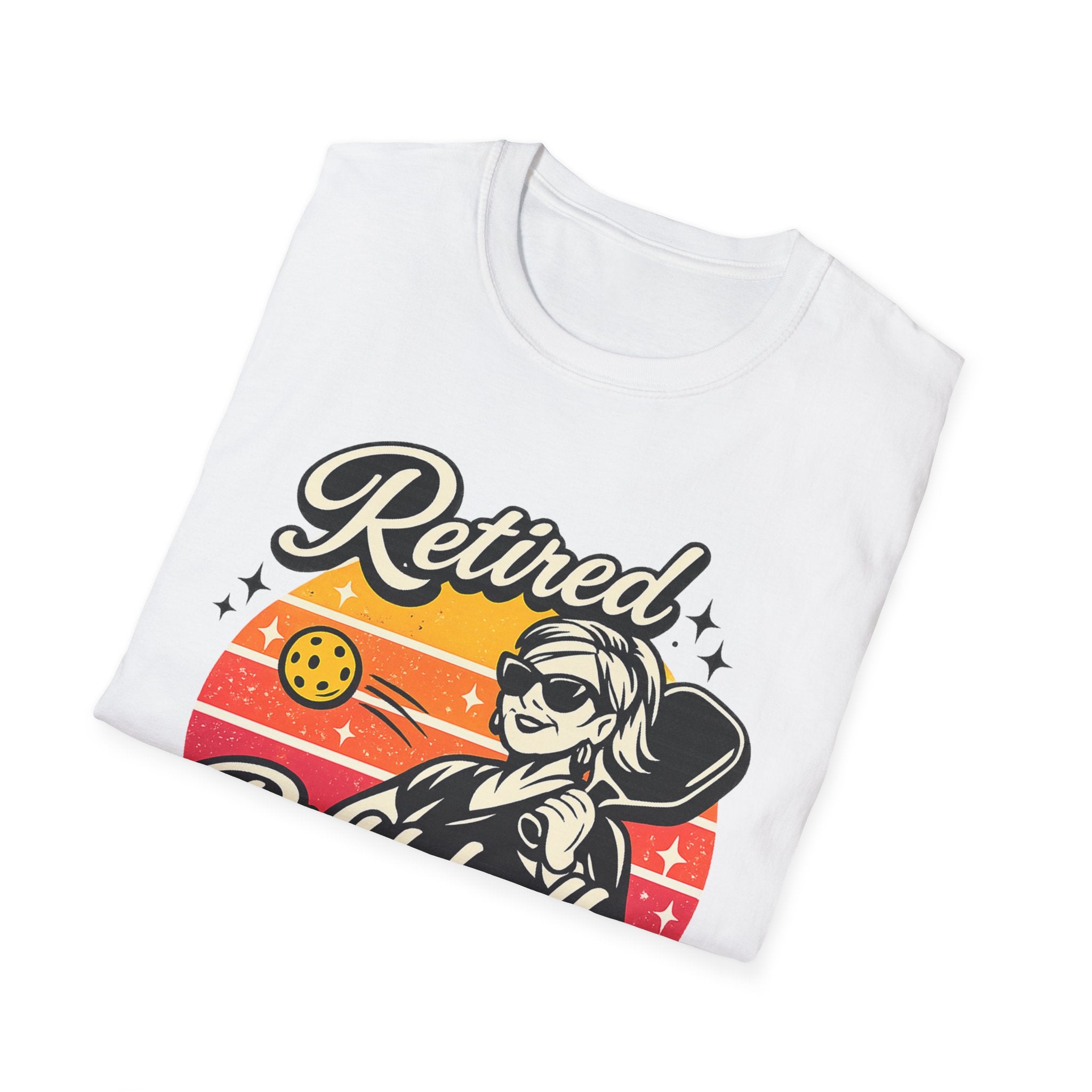 Retired Pickleball Diva T-Shirt — Funny Retirement Gift for Women Players