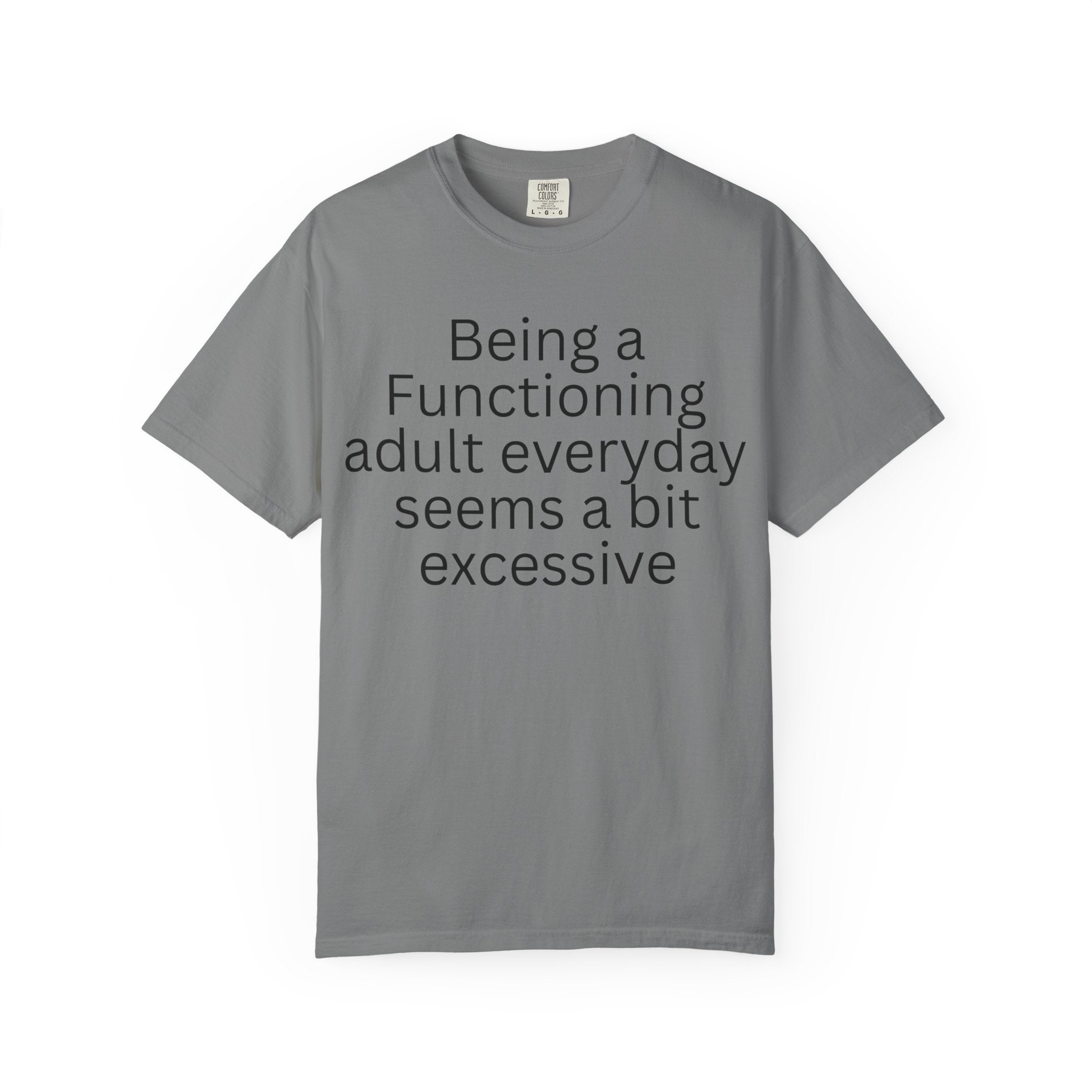 Being a Functioning Adult Everyday Seems a Bit Excessive T-Shirt