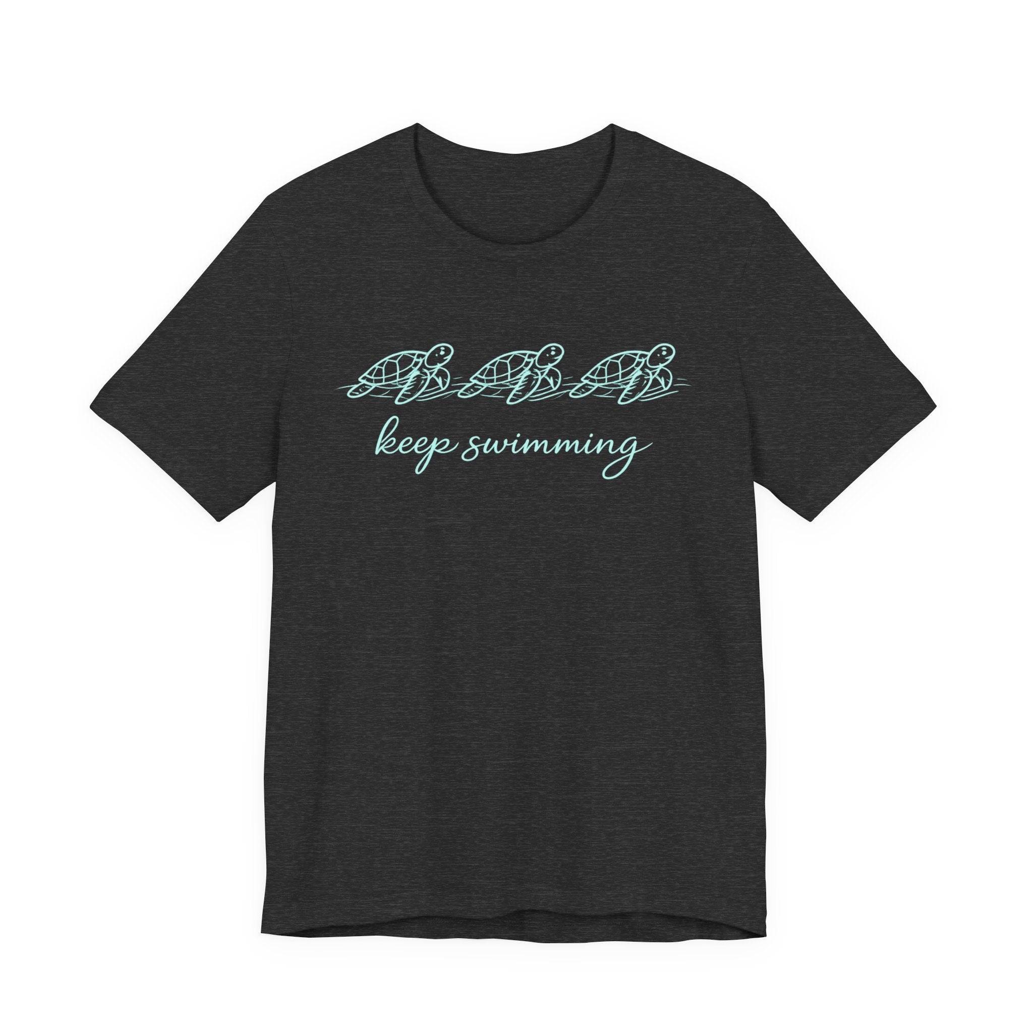 Keep Swimming T‑Shirt — Motivational Script Tee