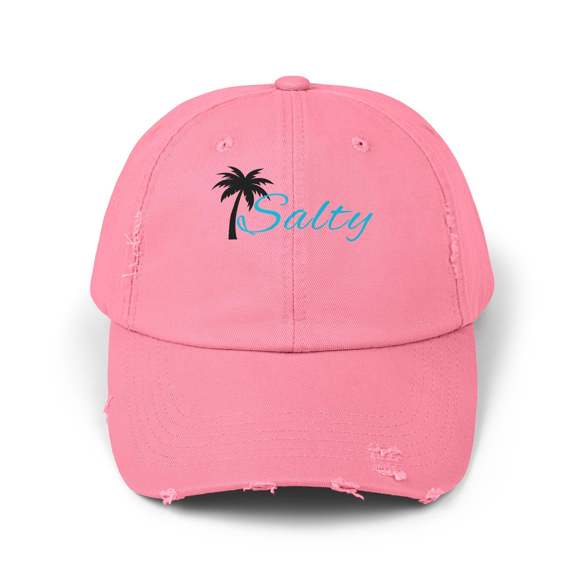 Salty Palm Distressed Cap — Beachy Vintage Dad Hat