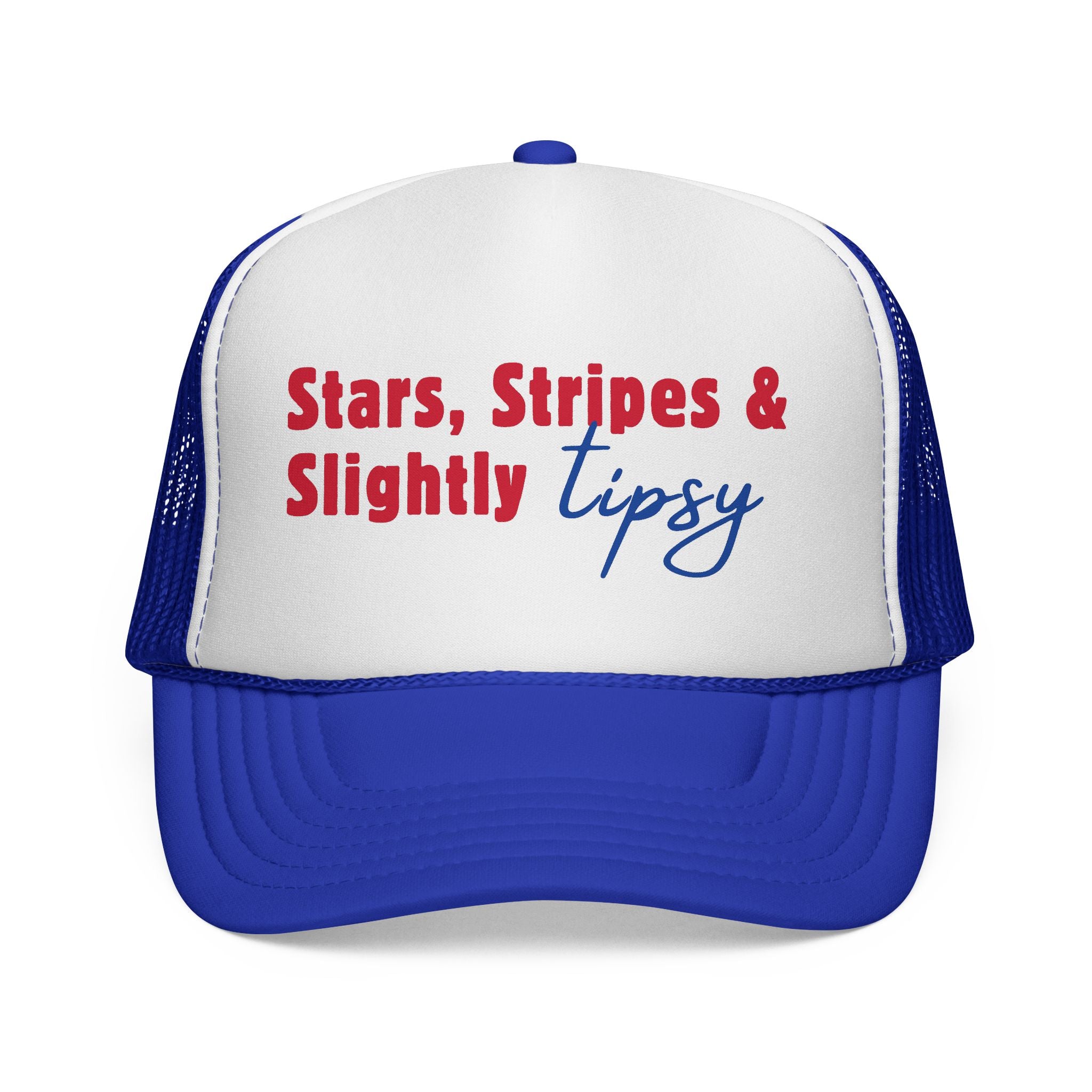 Trucker Cap - "Stars, Stripes & Slightly Tipsy" Patriotic 4th of July Hat