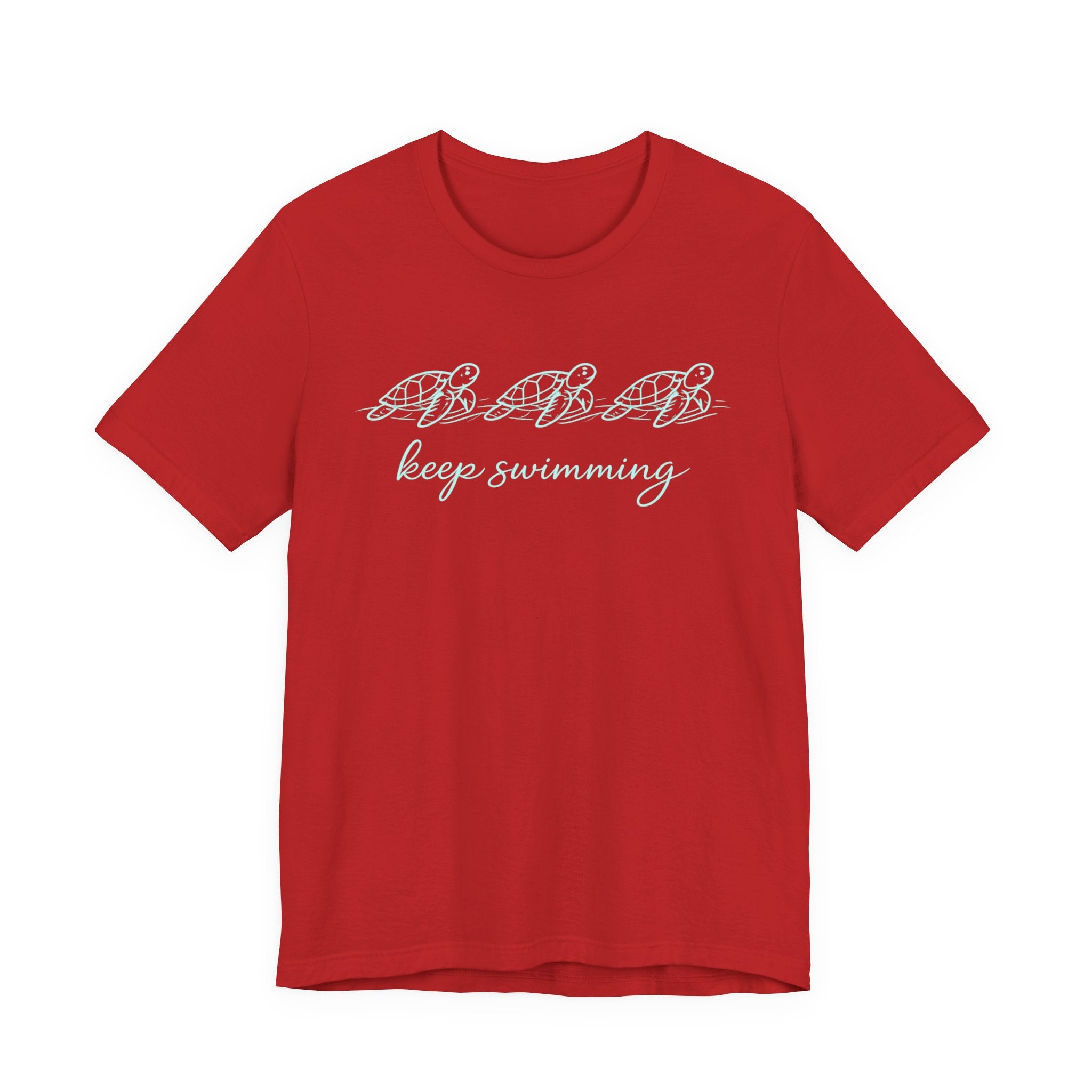 Keep Swimming T‑Shirt — Motivational Script Tee