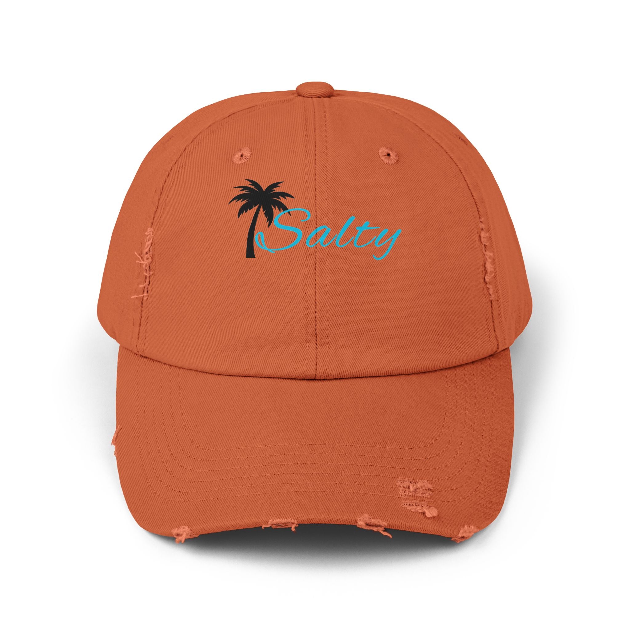 Salty Palm Distressed Cap — Beachy Vintage Dad Hat