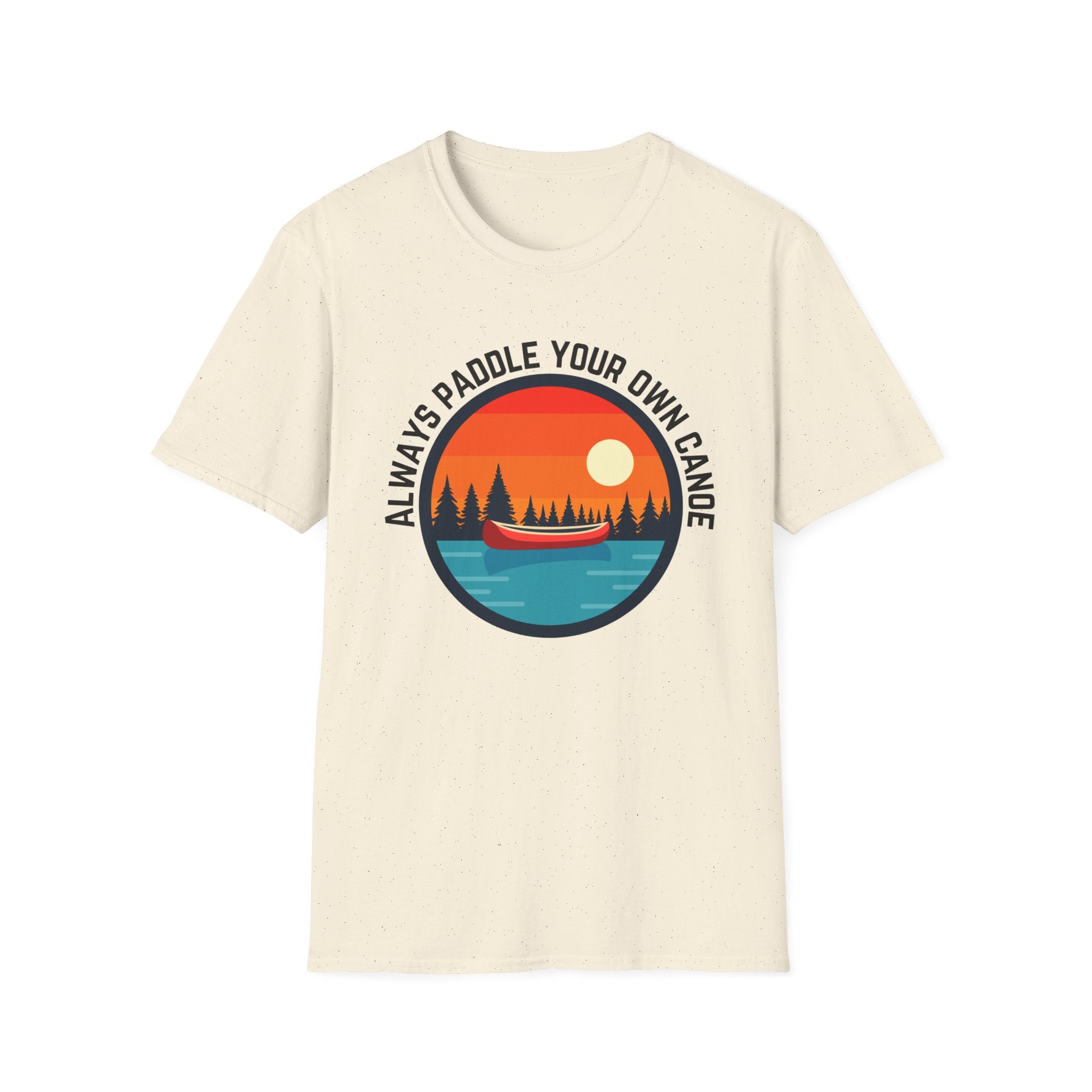 Canoe Sunset T-Shirt — "Always Paddle Your Own Canoe" Outdoor Adventure Tee