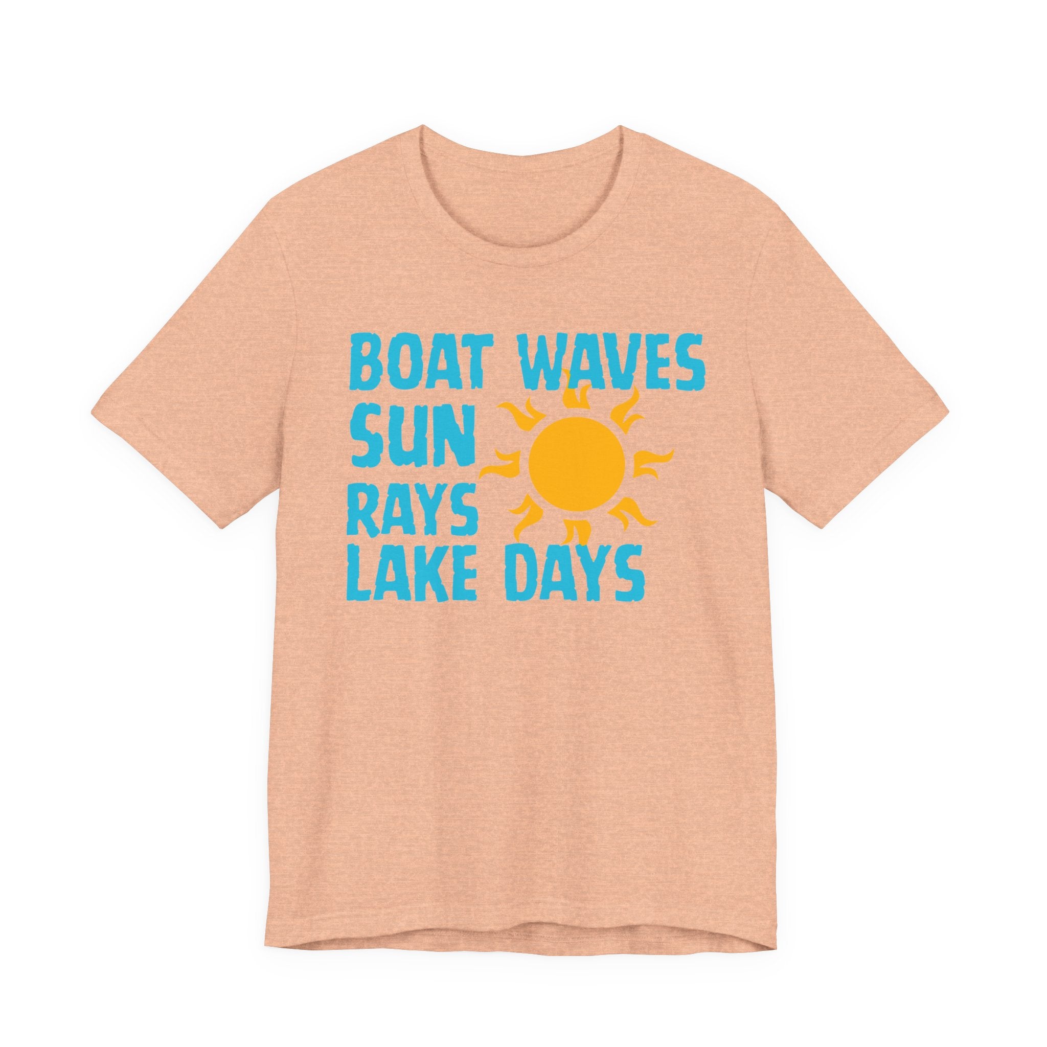 Boat Waves Sun Rays Lake Days T-Shirt — Summer Lake Life Tee