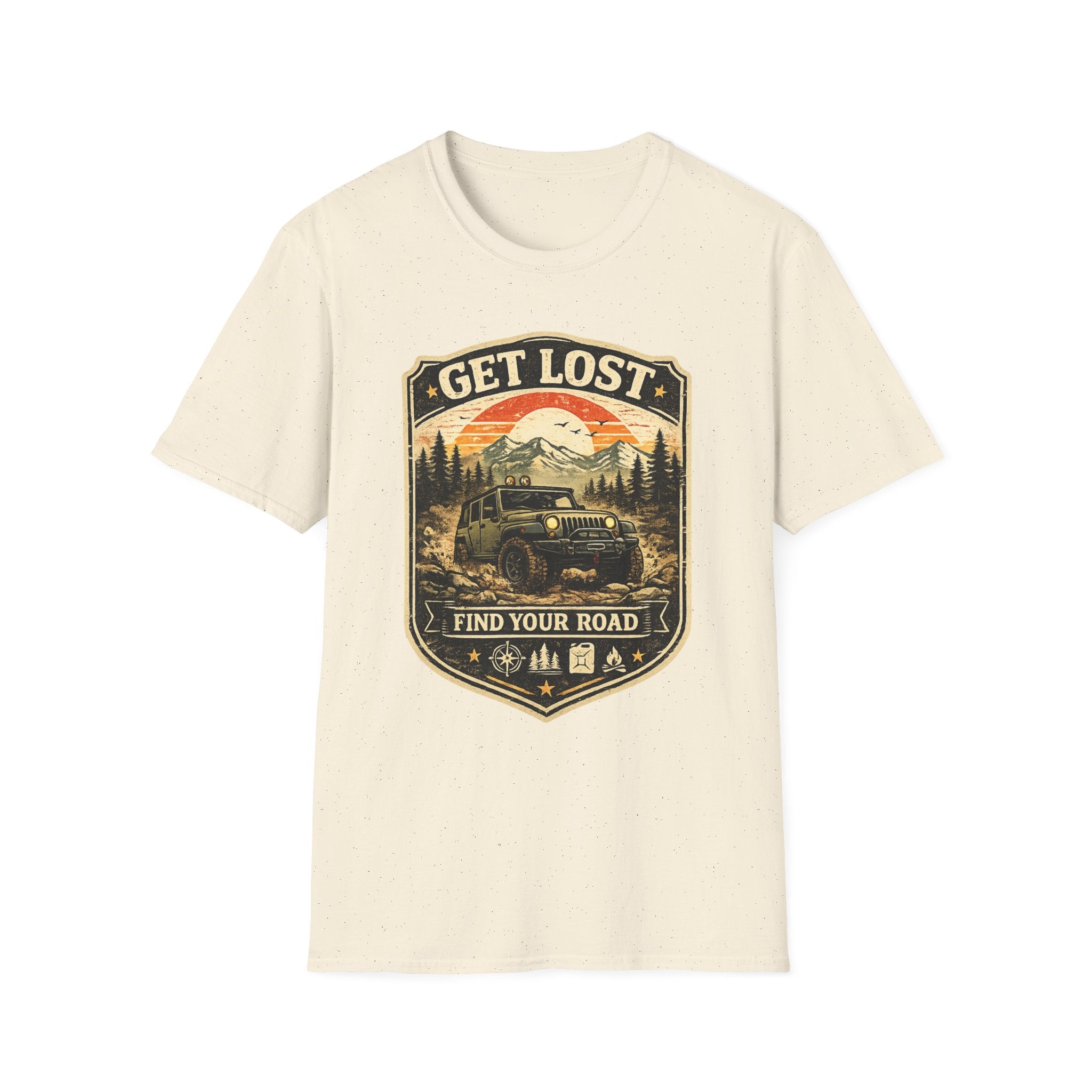 Get Lost Jeep Adventure T-Shirt — Find Your Road Vintage Outdoor Tee