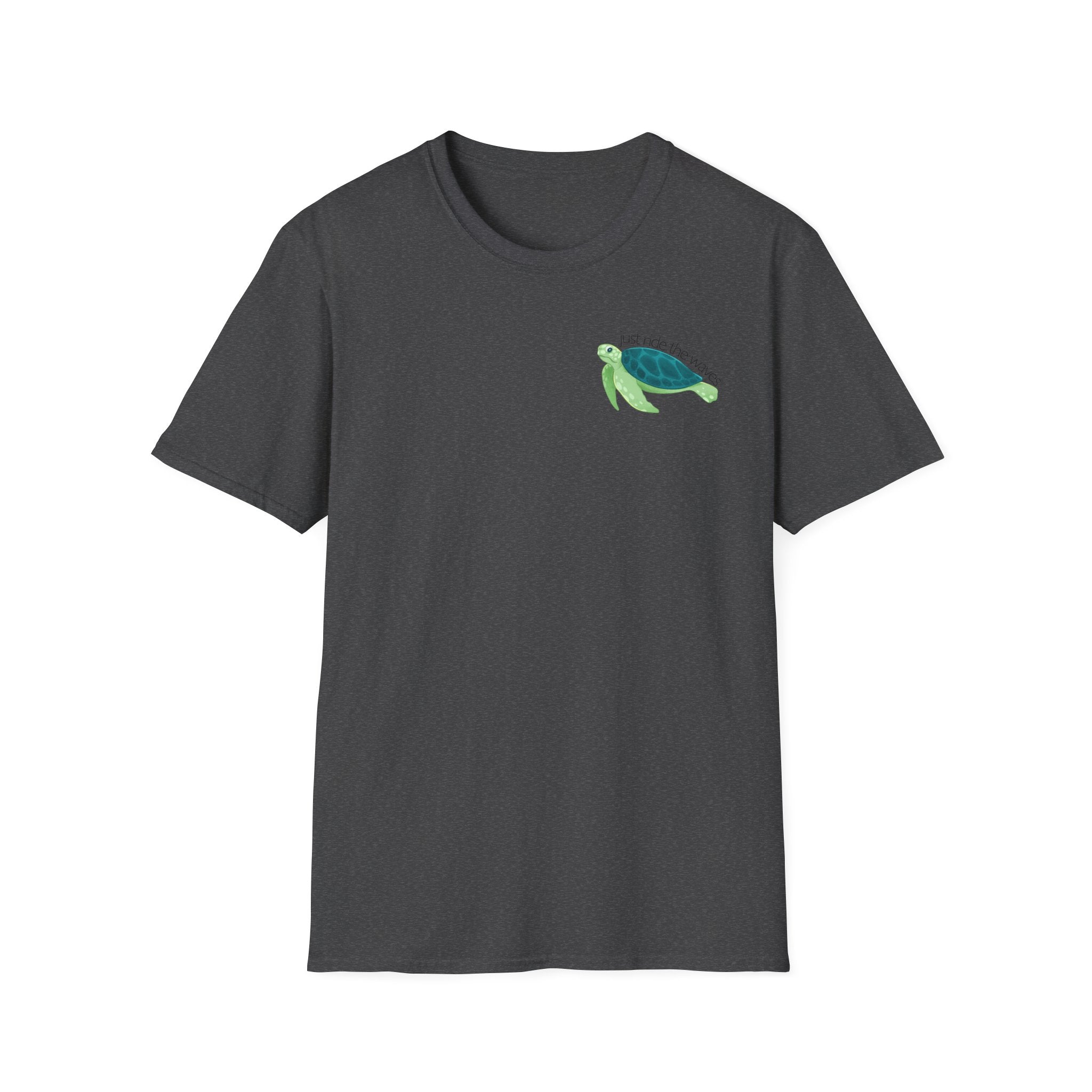 Sea Turtle T-Shirt — "Just Ride the Waves" Relaxed Coastal Tee