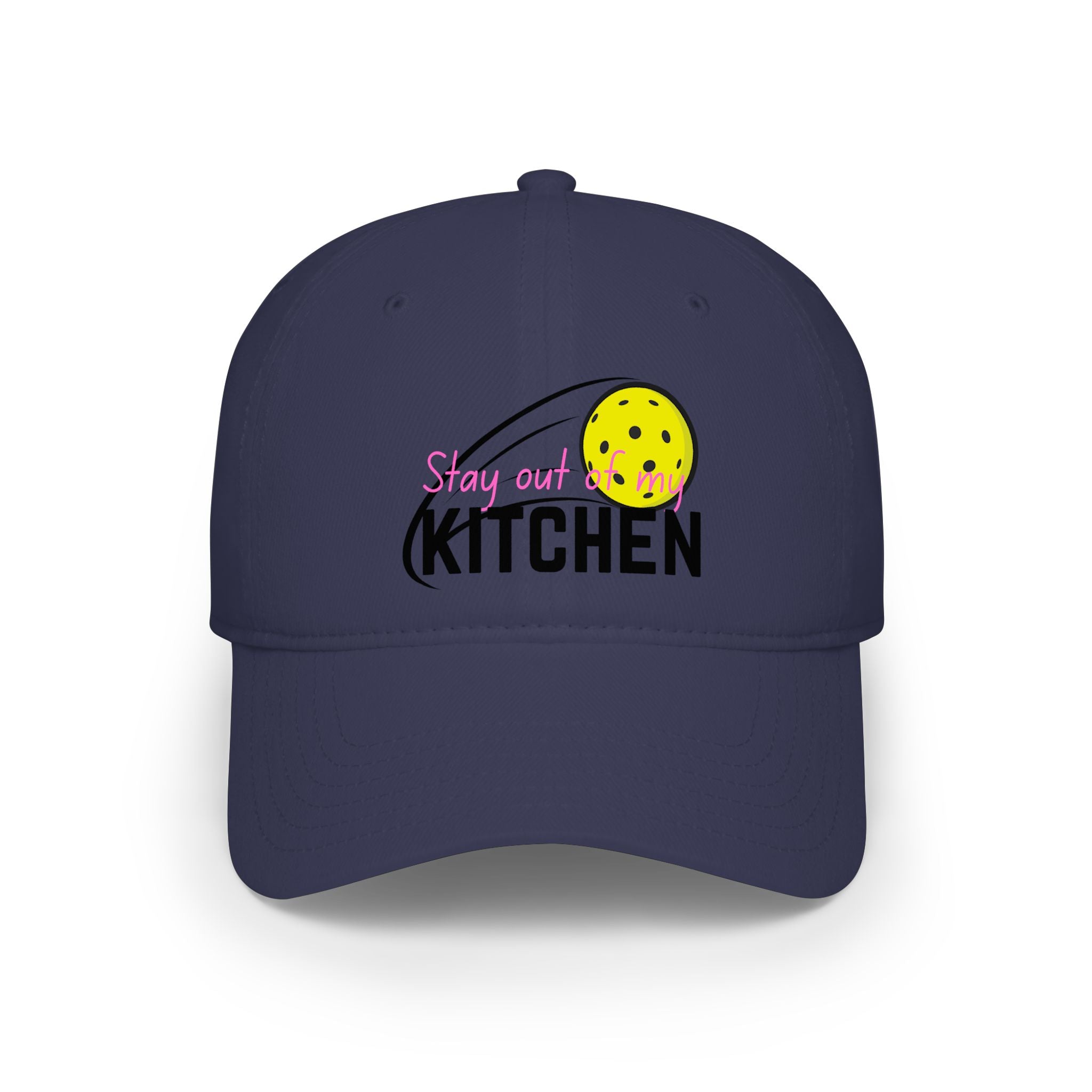 Baseball Cap — "Stay Out Kitchen" Pizza Slice Embroidered Red Cap