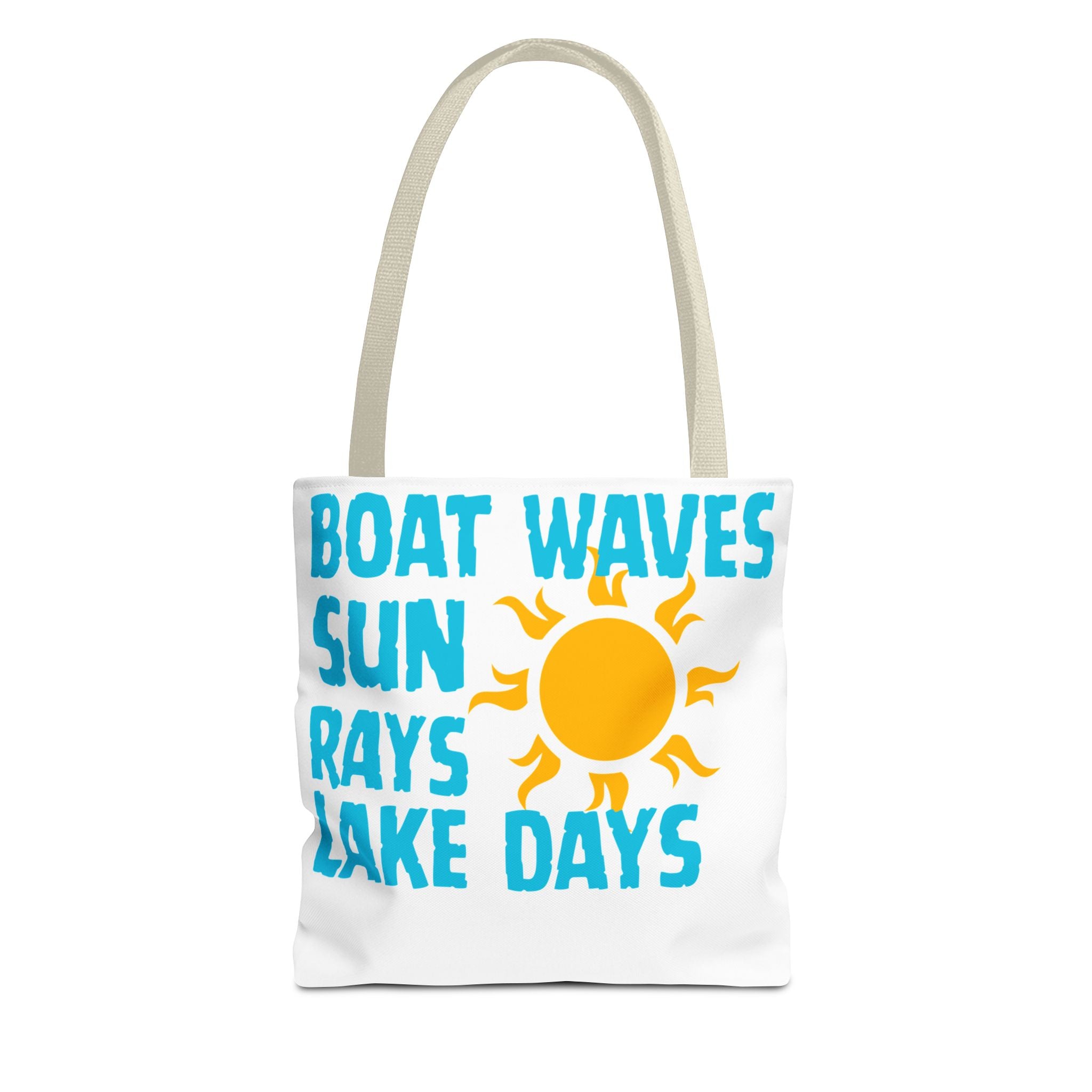 Lake Days Tote Bag — "Boat Waves Sun Rays" Summer Beach Tote