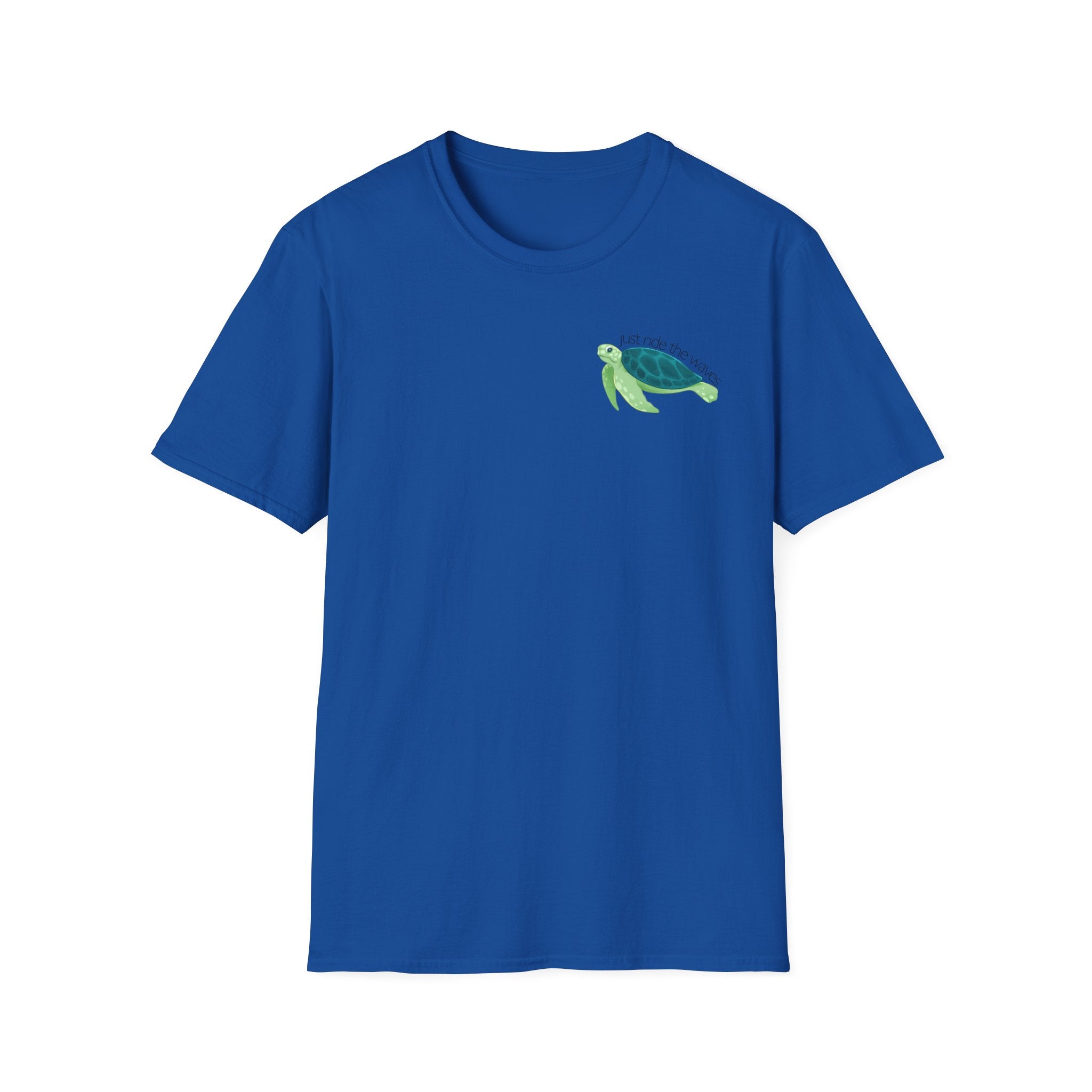 Sea Turtle T-Shirt — "Just Ride the Waves" Relaxed Coastal Tee