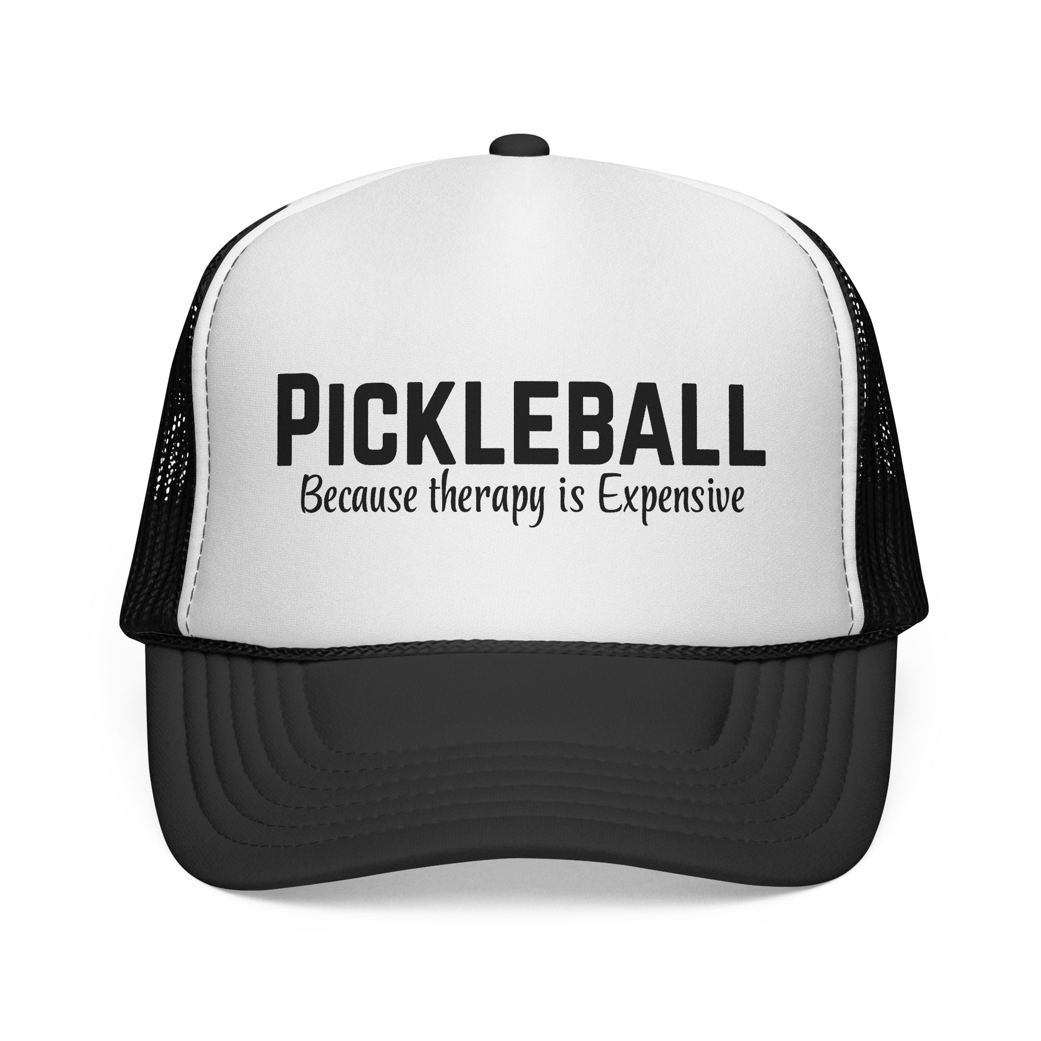 Pickleball Trucker Hat - "Because Therapy Is Expensive" Mesh Cap