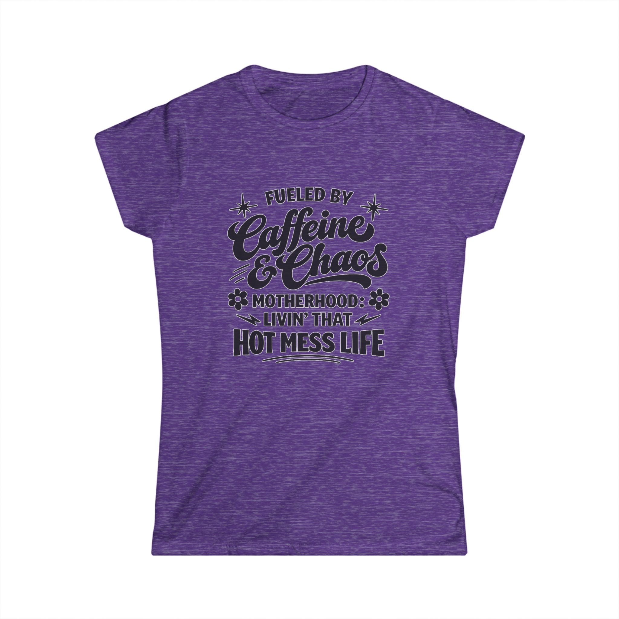 Caffeine & Chaos Mom T‑Shirt — "Fueled by Caffeine & Chaos" Motherhood Tee