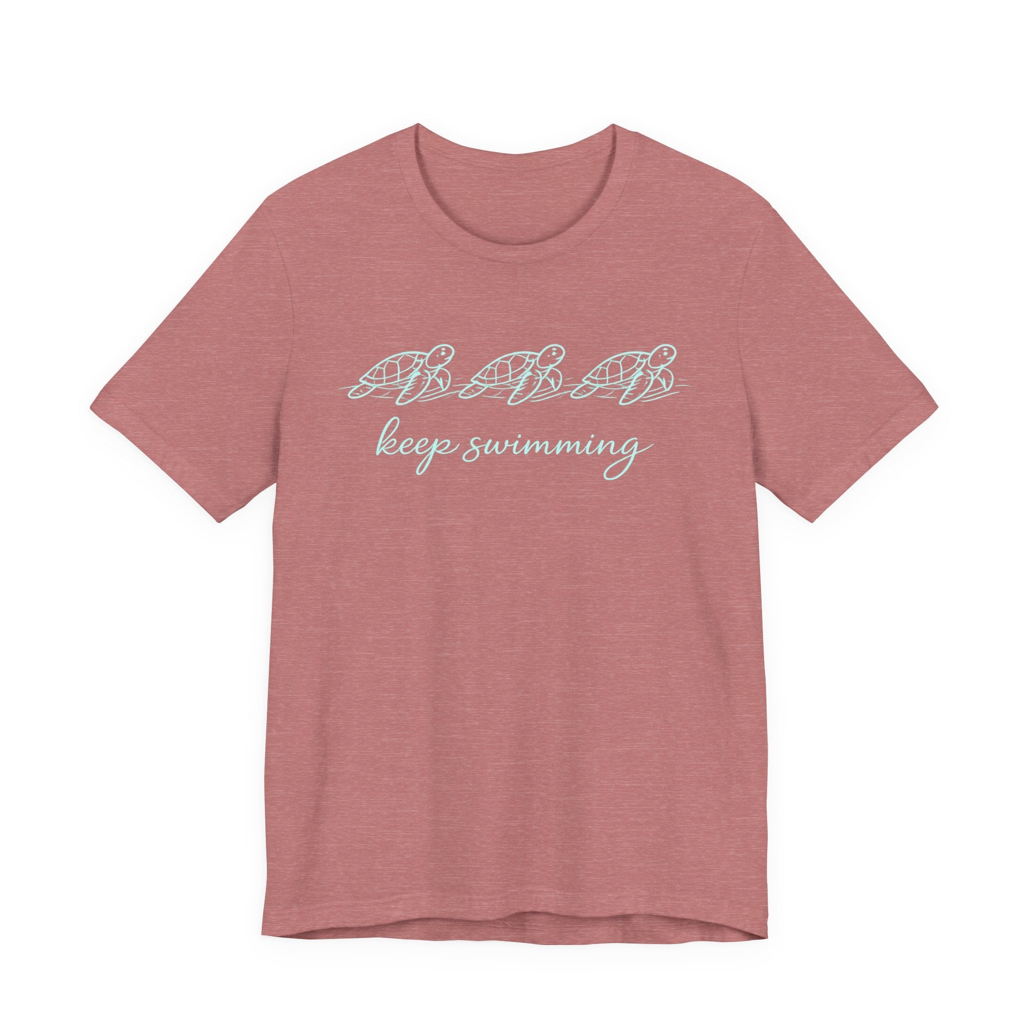 Keep Swimming T‑Shirt — Motivational Script Tee