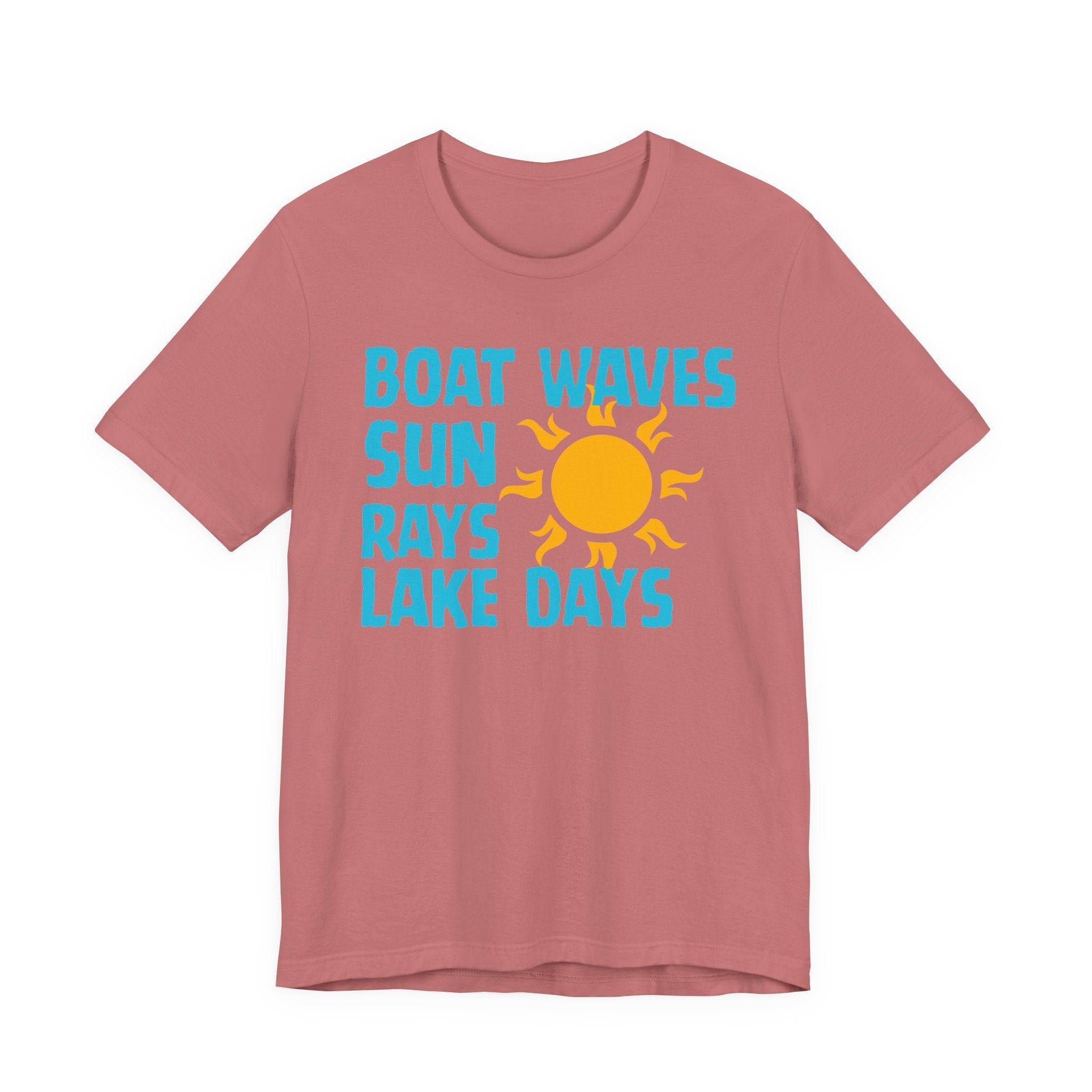 Boat Waves Sun Rays Lake Days T-Shirt — Summer Lake Life Tee