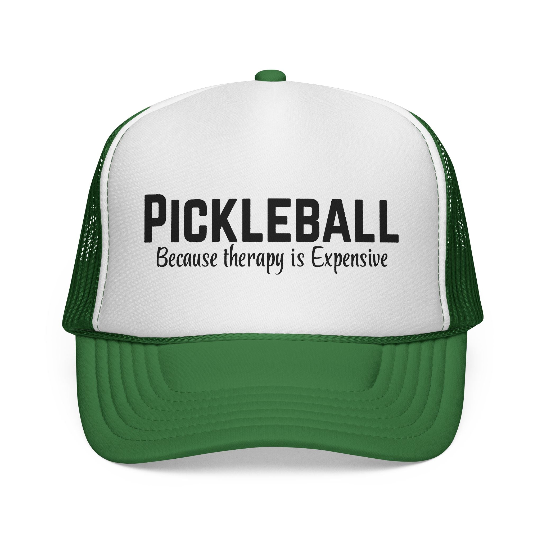 Pickleball Trucker Hat - "Because Therapy Is Expensive" Mesh Cap
