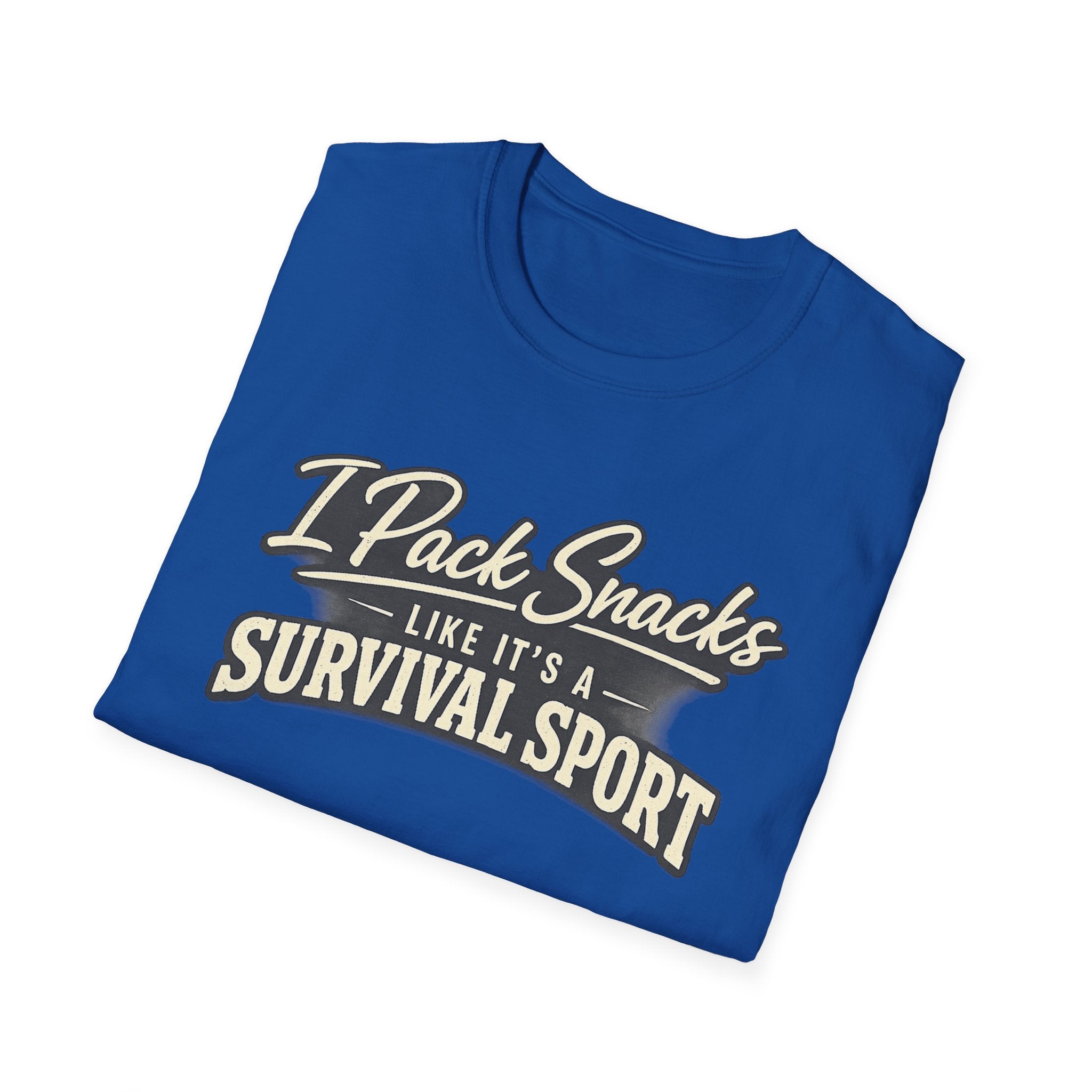 I Pack Snacks Like It’s a Survival Sport T-Shirt — Funny Snack Lover Graphic Tee
